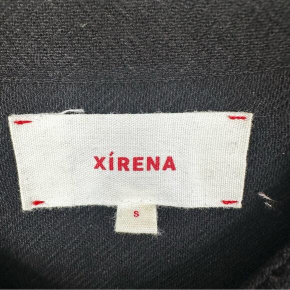 Xirena Shirt Womens Small Black Cotton Blend Relaxed Fit Casual Button Down Top - Picture 6 of 8